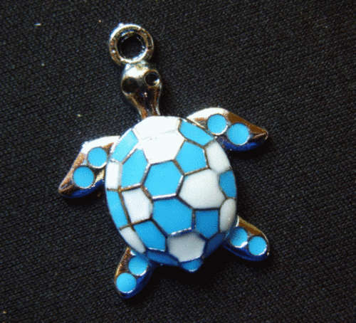 Enamel Charm Turtle, 29mm x 24mm - Sold Individually