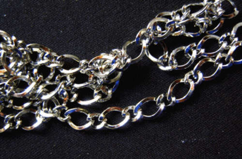 Nickle Chain, 8mm x 6mm Link - Sold per meter.