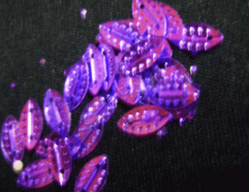 Purple Leaf Sequins - Pack of 100.