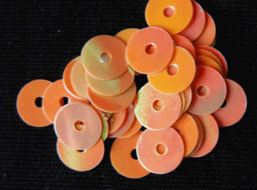 Peach Disc Sequins, 7mm - Pack of 100.