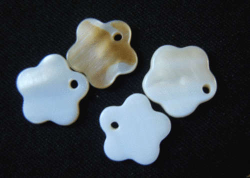 Natural Shell Bead ,15mm - Pack of 10.