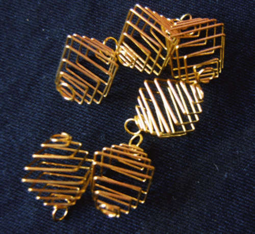Gold Tone Bead Cage, 10mm x 12mm - Pack of 10.