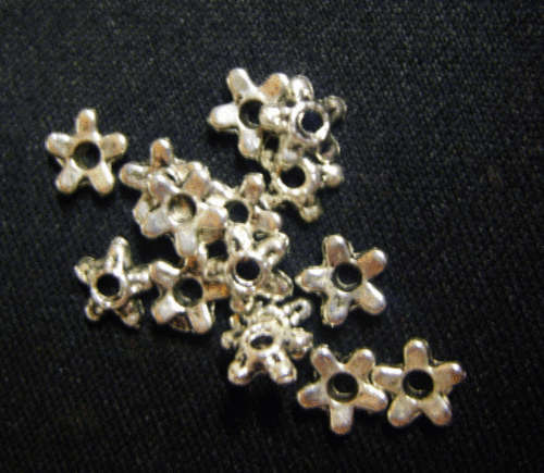 Nickle Beadcap, 6mm - Pack of 50.