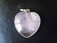 Amethyst Pendant Heart, 20mm x 22mm - Sold Individually