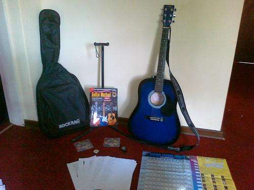 Santa Fe Acoustic steel string Guitar, with all extras