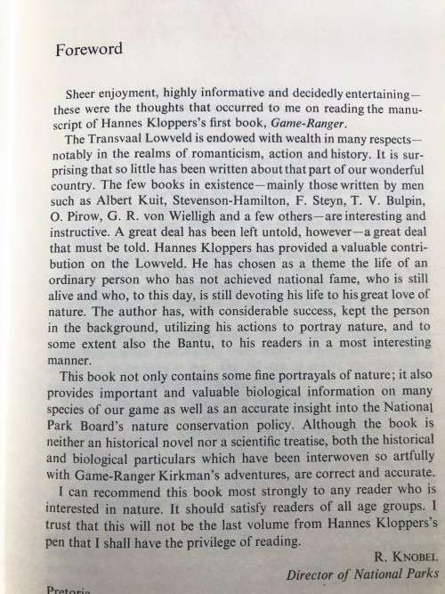 Game-Ranger - Hannes Kloppers