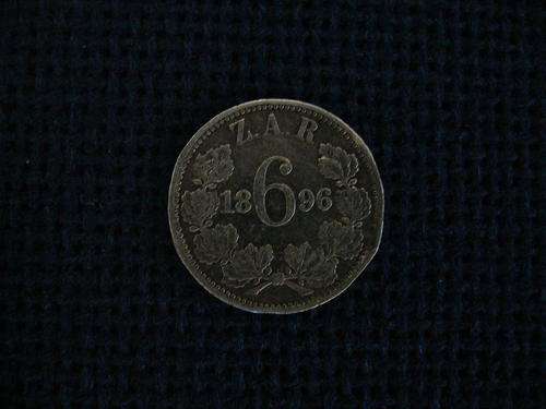 !!! WOW !!! Z.A.R. 1896 SIX PENCE !!! WOW !!! UNGRADED CIRCULATED COIN.