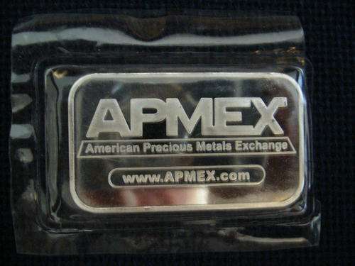 APMEX SILVER BULLION BAR 1 TROY OUNCE .999 FINE SILVER CRAZY R1 START