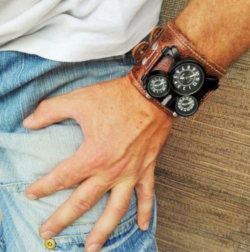 ARMO Watch by ROK - Black Dial , Brown Leather , Brown Edging