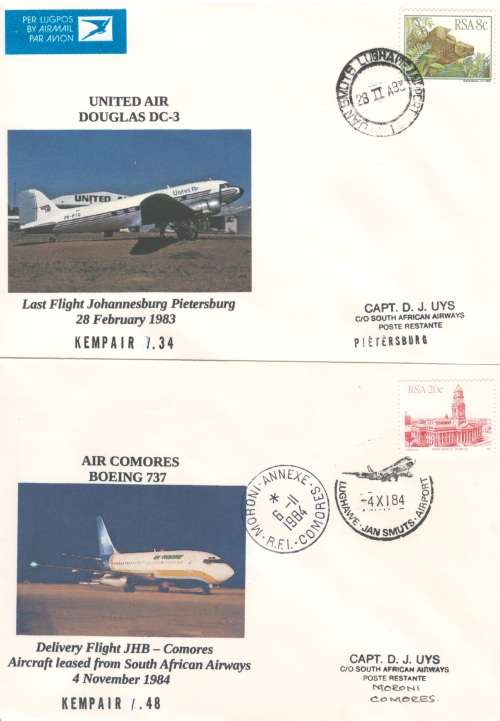 8 Scarce Kempair Flight covers (Bid per cover to take all 8)