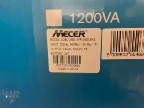 Mecer inverter 2400va