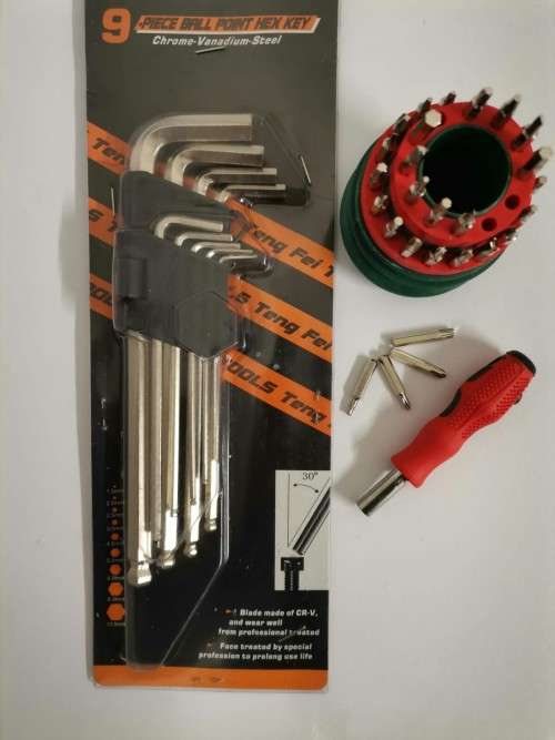 9PC CHROME VANADIUM-STEEL BALL POINT HEX KEYS (ALLEN KEYS)