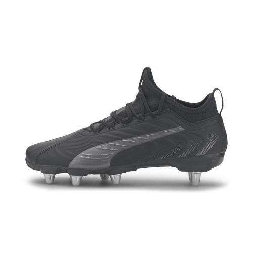 Puma Men`s One Rugby 2 H8 Soft Ground Rugby Boots - Black/Grey - Black / Grey - Men size 9