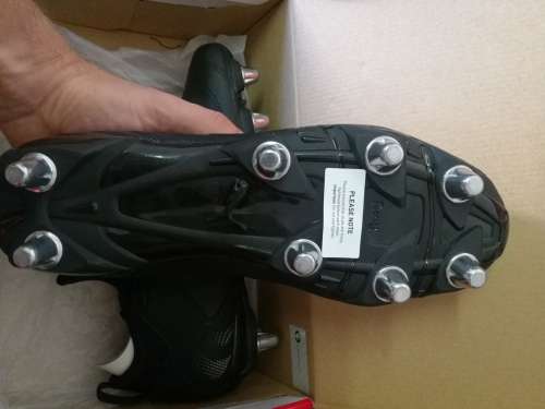 Puma Men`s One Rugby 2 H8 Soft Ground Rugby Boots - Black/Grey - Black / Grey - Men size 9