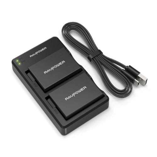 RAVPower Dual 1100mAh Canon LP-E8 Replacement Battery Charger Set