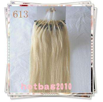 LIGHT BLONDE**MICRO RING - 200 PIECES HUMAN HAIR FOR BONDING FOR FULL HEAD / in stock immediate