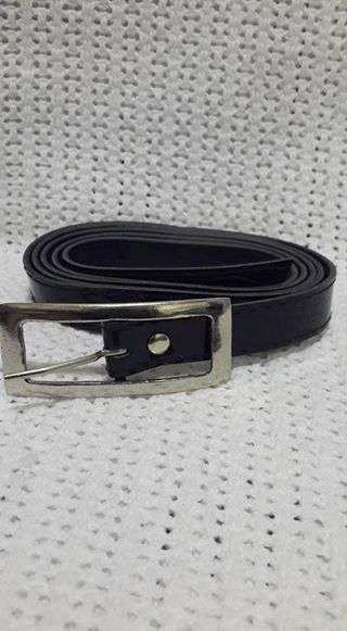 Black shiny belt with gold buckle  - size 10