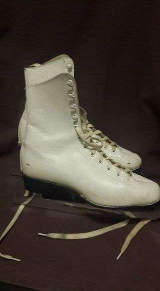 Vintage ice skates! Leather