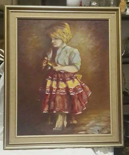 Pretty framed original painting - oil by Hauptfleisch 39 x 50 cm without frame