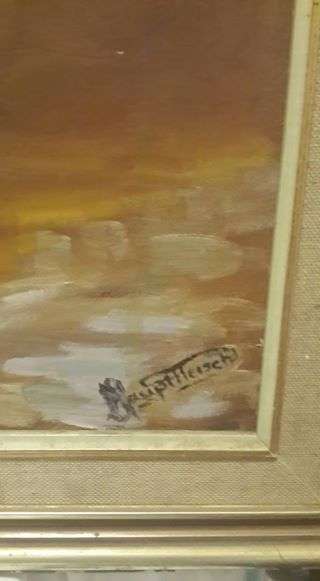 Pretty framed original painting - oil by Hauptfleisch 39 x 50 cm without frame