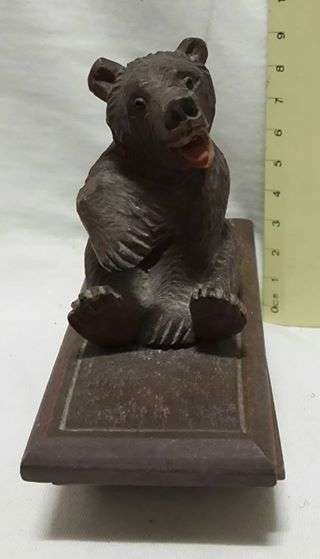 Beautiful wooden brown bear blotter!