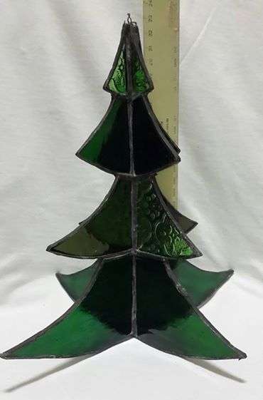 Lead and Stained glass Christmas tree