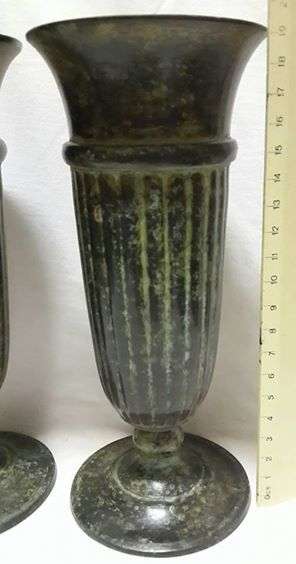 Pair of stunning metal Vases