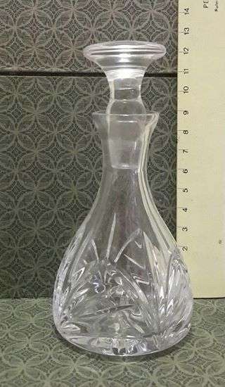 The most beautiful small heavy lead crystal decanter! Look!!