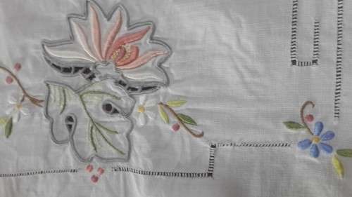 Lovely tray cloth! Detailed!