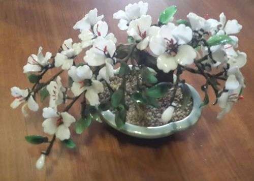 Cherry blossom Bonsai tree - glass leafs and flowers!