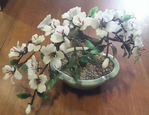 Cherry blossom Bonsai tree - glass leafs and flowers!