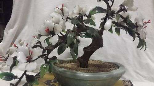 Cherry blossom Bonsai tree - glass leafs and flowers!
