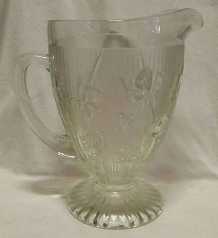 Pretty big pressed glass jug!