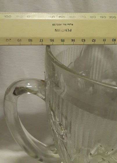 Pretty big pressed glass jug!