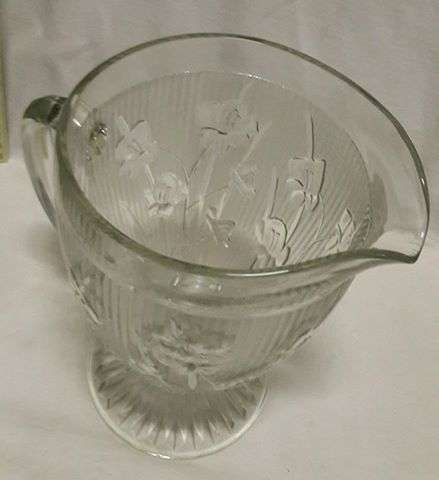 Pretty big pressed glass jug!