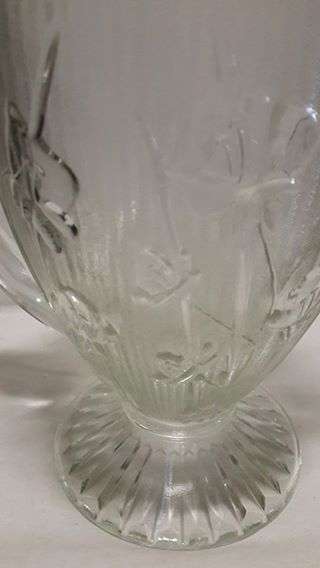 Pretty big pressed glass jug!