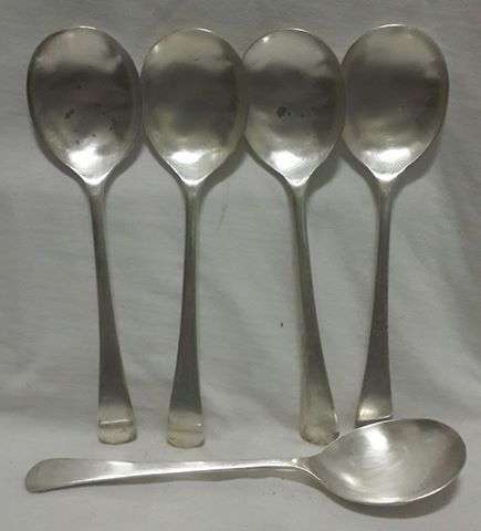 5x soup spoons EPNS