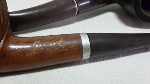 Vintage Estate Tobacco Pipe Frank Medico Imported Briar + another pipe