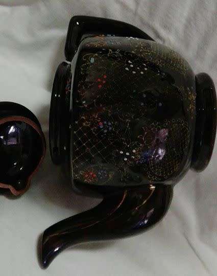 Vintage hand decorated teapot! So Pretty!!
