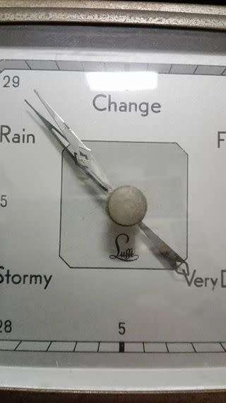 Art Deco Wetterstation LUFFT Barometer & Thermometer Wooden