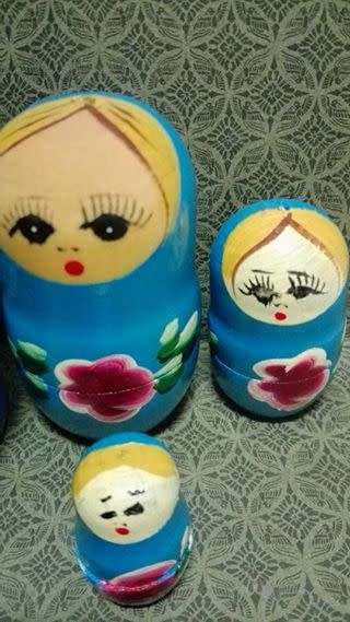 4Pcs/set Wooden Dolls Russian Nesting Babushka Matryoshka Hand Painted