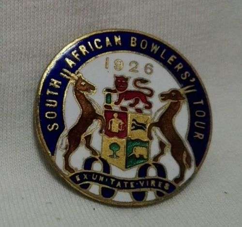 South African bowling badge 1926