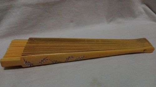 Painted Wooden hand fan
