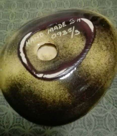 Zebra pipe rest ashtray - hand made