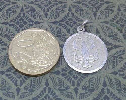 925 Silver Cancer pendant  - vintage