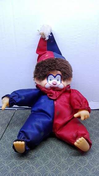 Corky Clown Monchhichi look Vintage Collectable Soft Toy
