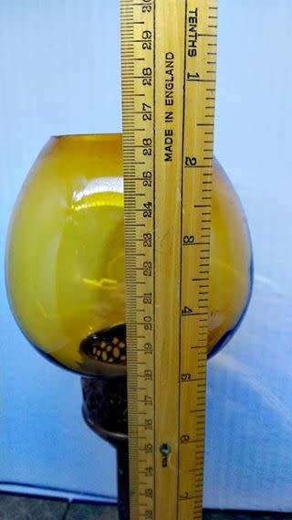 Lovely glass and brass base candle holder - so vintage!!