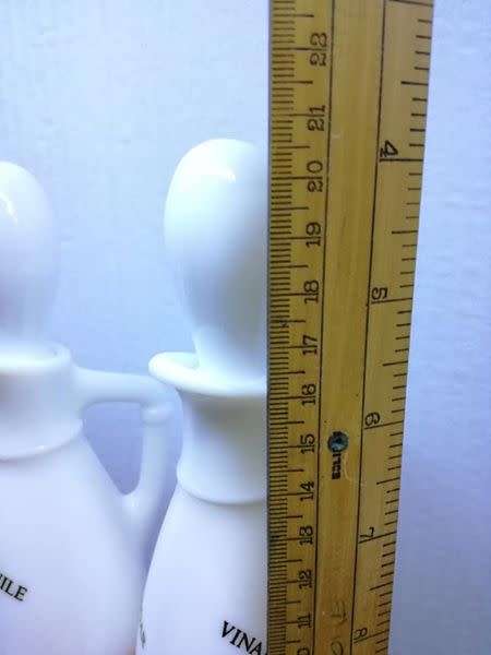 Vintage Milk glass oil/vinegar bottles