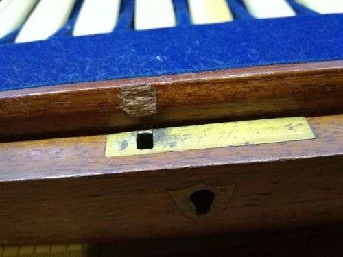 Vintage 12 place setting knife and fork - bone handled. Stunning set ! Look at the box!! Quality!