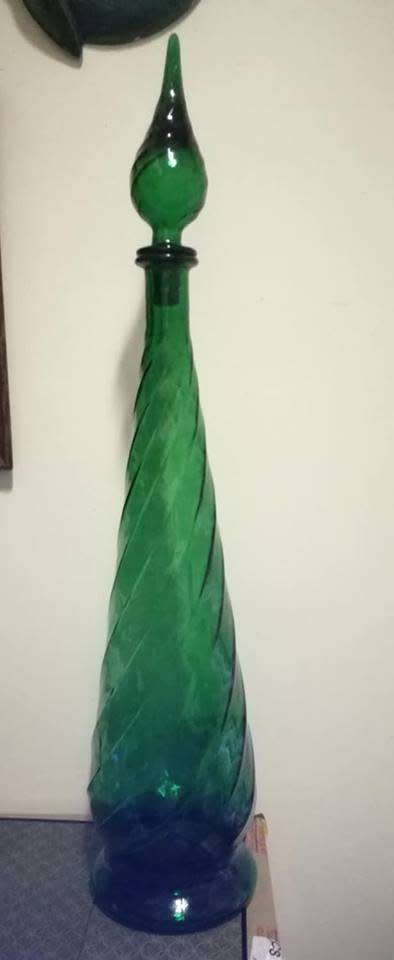 Tall Genie bottle - green